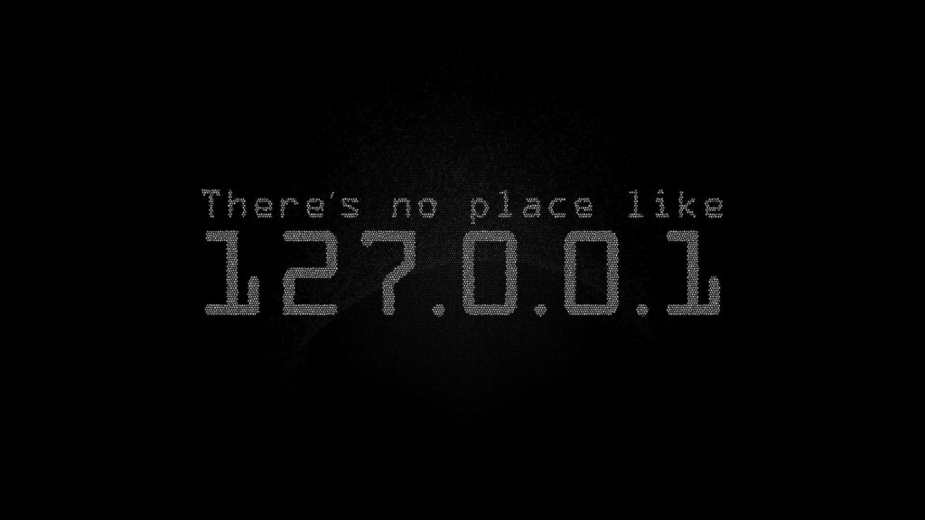 Minimalist Geek Wallpaper: 'There's No Place Like 127.0.0.1'