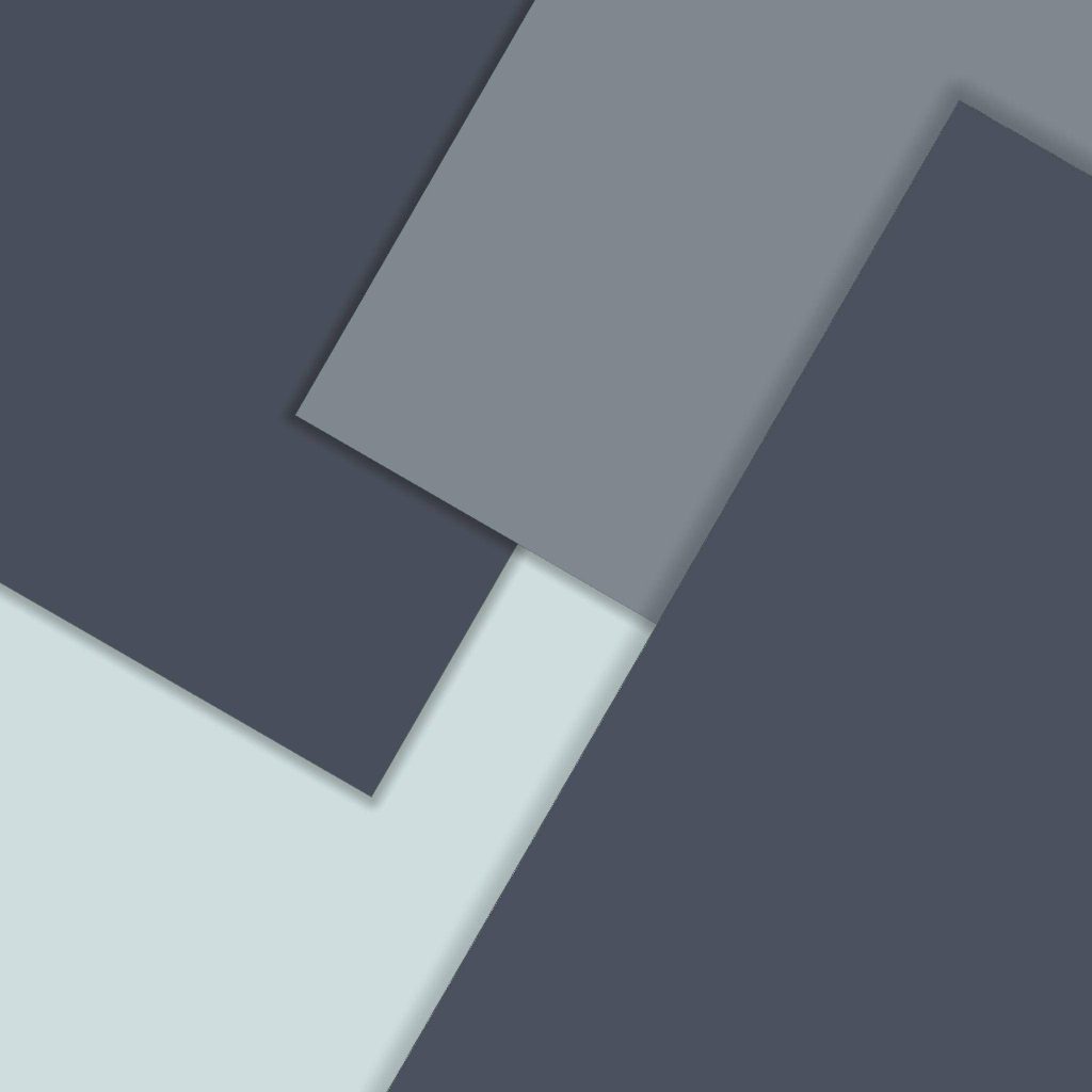 Minimalist abstract geometric gray layers wallpaper with modern Material Design and subtle shadows
