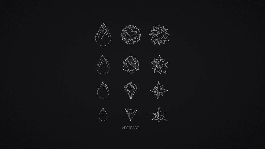 Minimalist Black Wallpaper: Geometric Shapes & Modern Aesthetic
