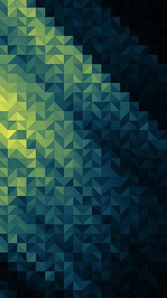 Minimalist Geometric Wallpaper: Light Green to Dark Blue Gradation