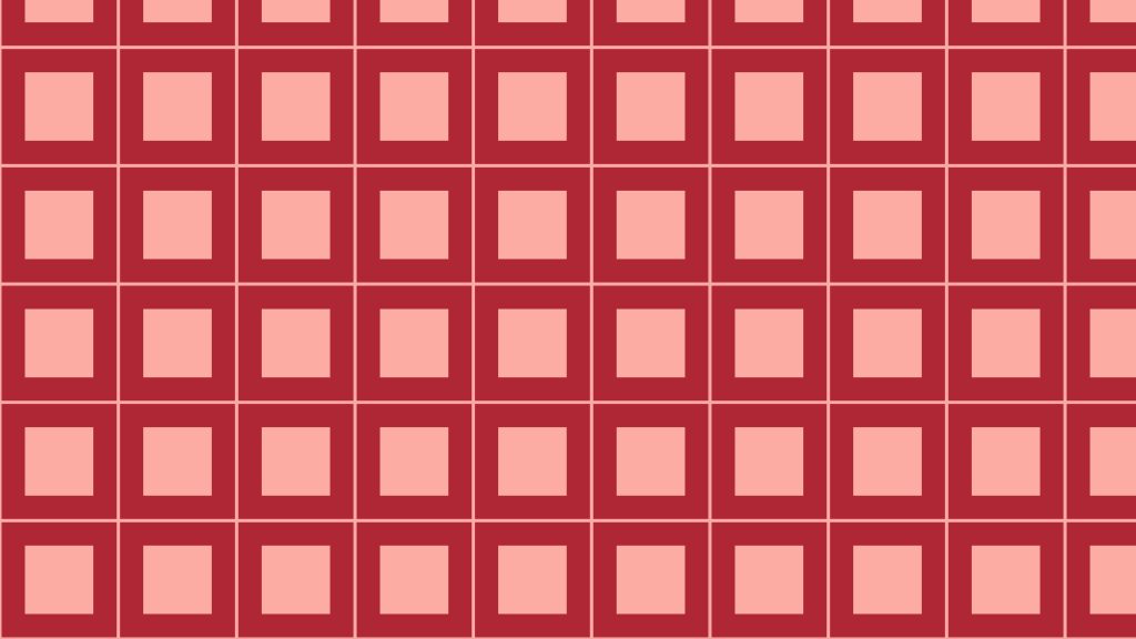 Minimalist geometric wallpaper with soft pink squares and deep red grid for modern backgrounds