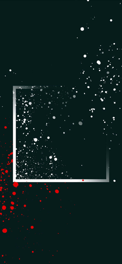 Minimalist Geometric Wallpaper: Dark Background with Red & White Accents