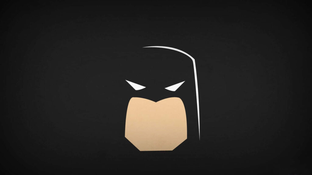 Minimalist Ghost Character Wallpaper – Sleek Geometric Design 1920x1080