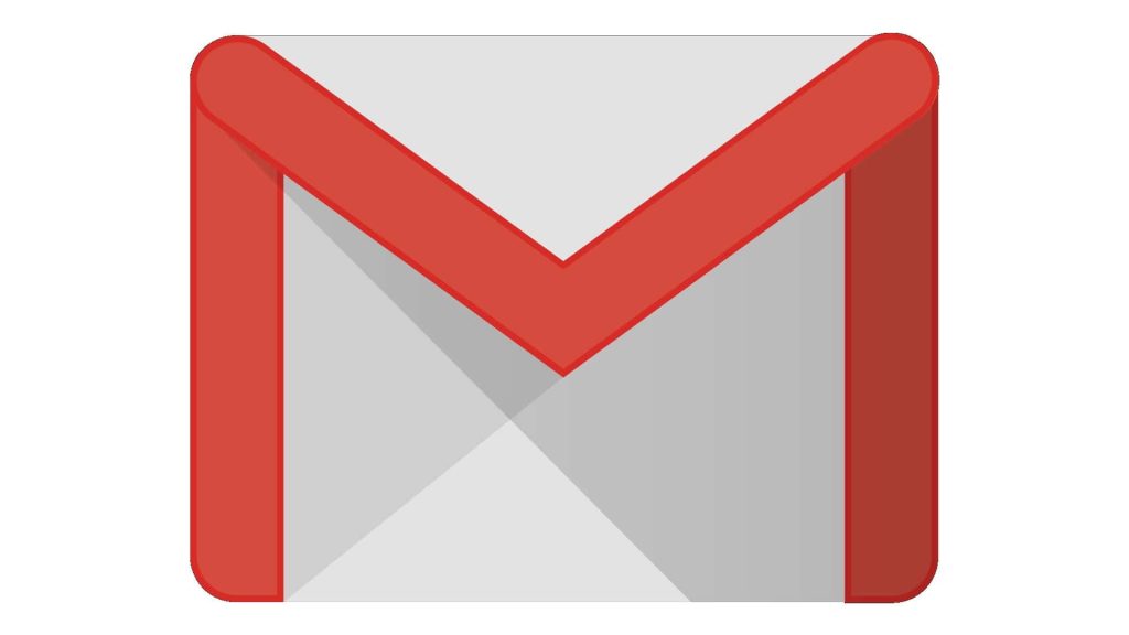 Minimalist Gmail wallpaper with iconic red M logo on clean white background for sleek look