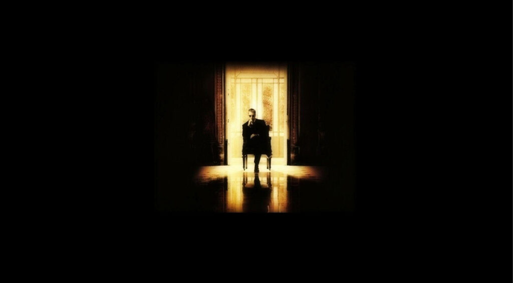 Elegant Minimalist Godfather Wallpaper: Silhouetted Character Art
