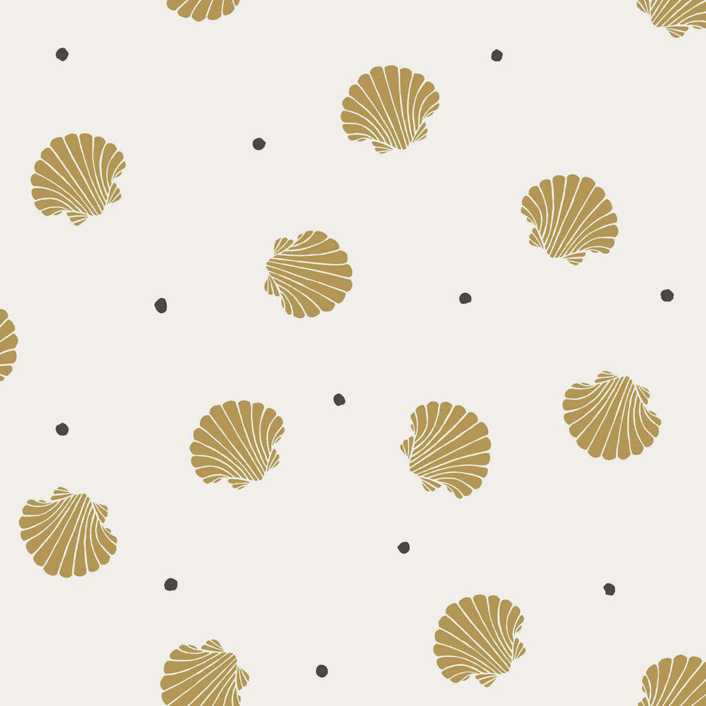 Minimalist Golden Seashell Wallpaper for Elegant Background Decor