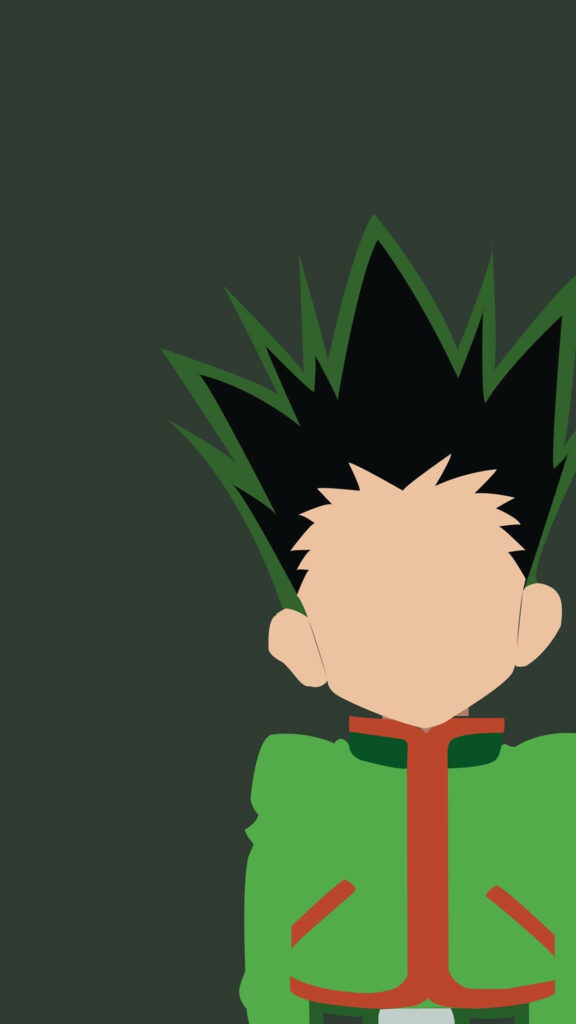 Minimalist Gon Freecss Wallpaper: Hunter X Hunter Vector Style