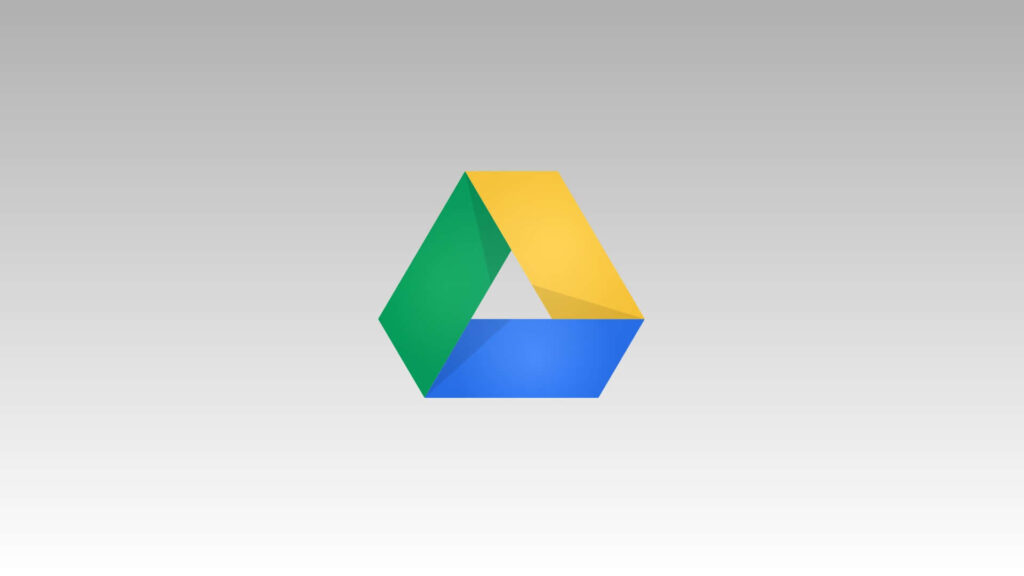 Minimalist Google Drive Icon Wallpaper: Light Grey to White Gradient