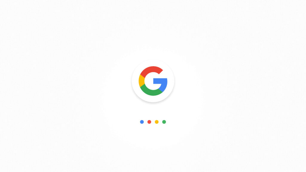 Minimalist Google Logo Wallpaper on Clean White Background