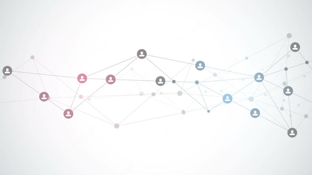 Minimalist Gradient Background with Node Network Design Wallpaper