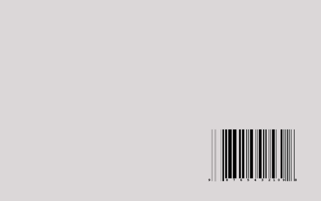 Minimalist Gray Wallpaper with Modern Barcode Design