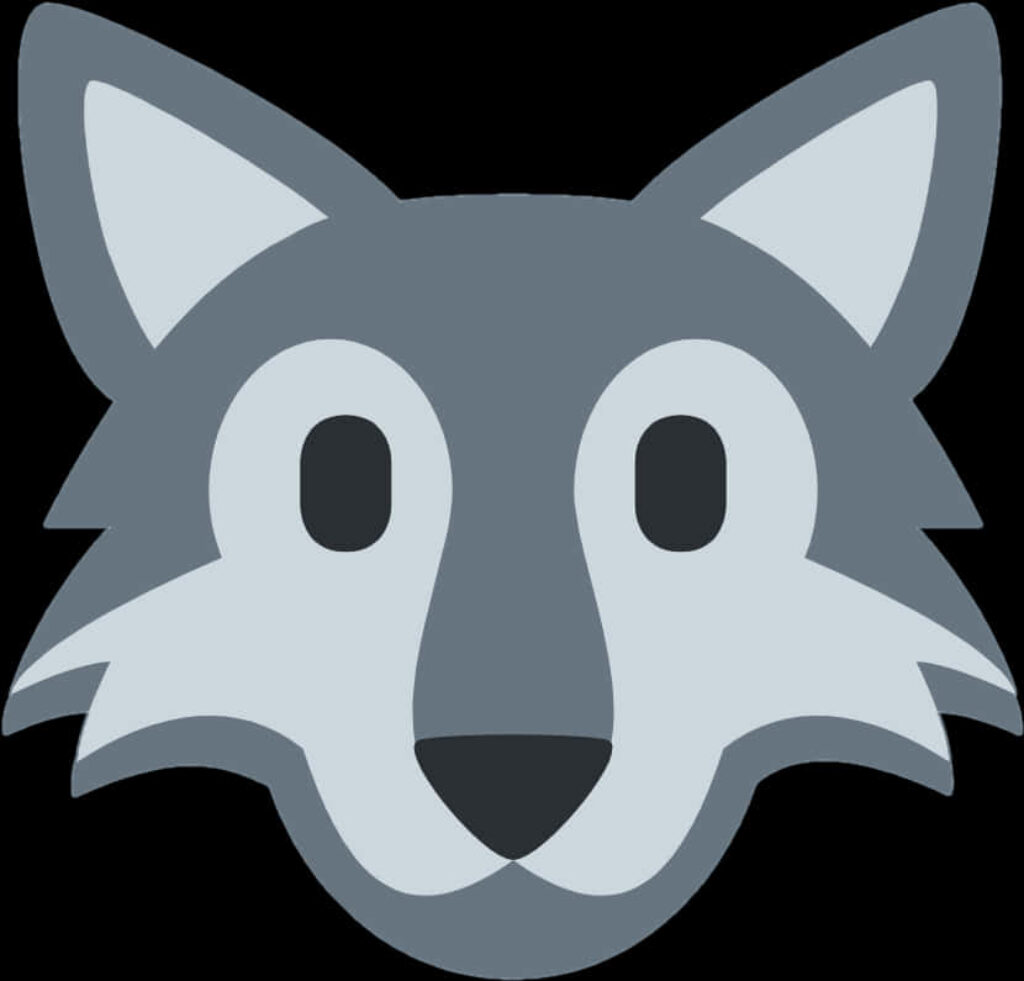 Stylized Gray Wolf Icon Wallpaper - Minimalist Design