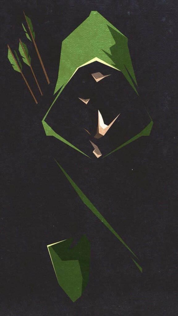 Minimalist Green Arrow Wallpaper: Iconic Archer Design for Fans
