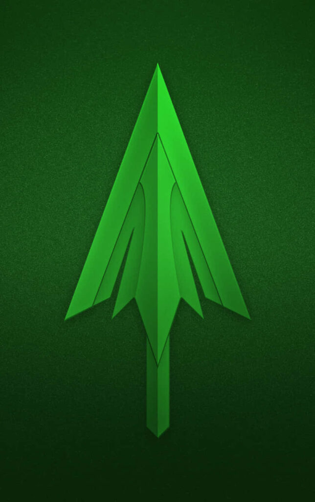Minimalist Green Arrow Wallpaper for iPhone - Textured Emerald Design