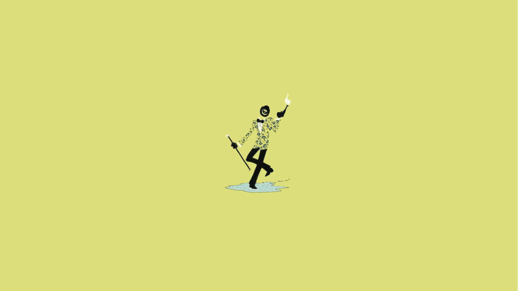 Minimalist Green Character Wallpaper for Modern Laptops