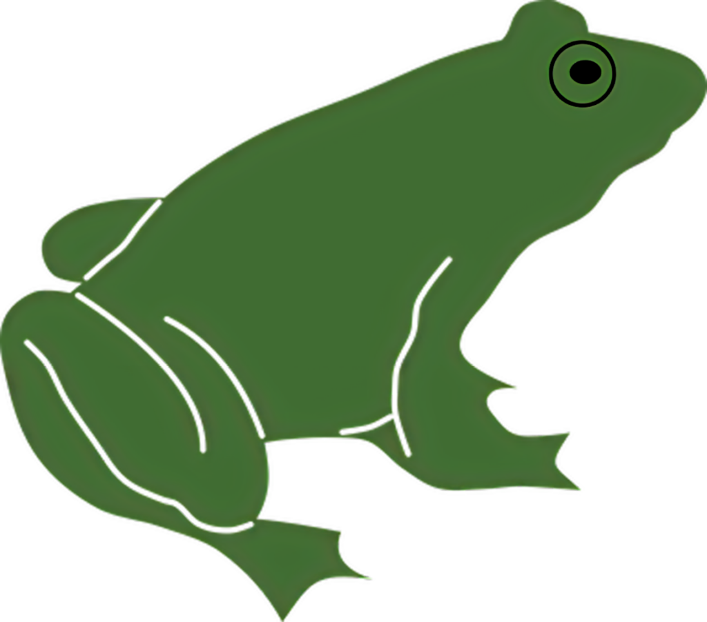 Minimalist Green Frog Silhouette Wallpaper - Elegant Design Background