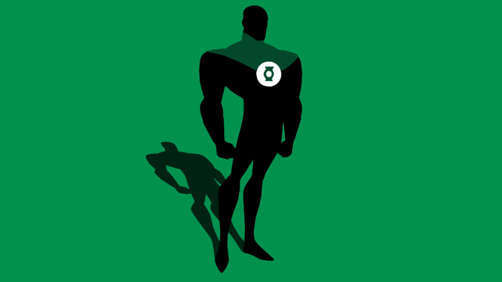 Minimalist Green Lantern Wallpaper: Silhouette & Iconic Logo