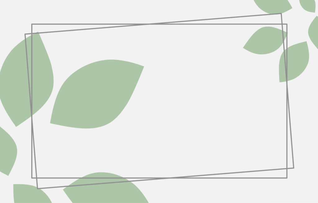 Minimalist Green Leaf Wallpaper on Light Gray Background Design