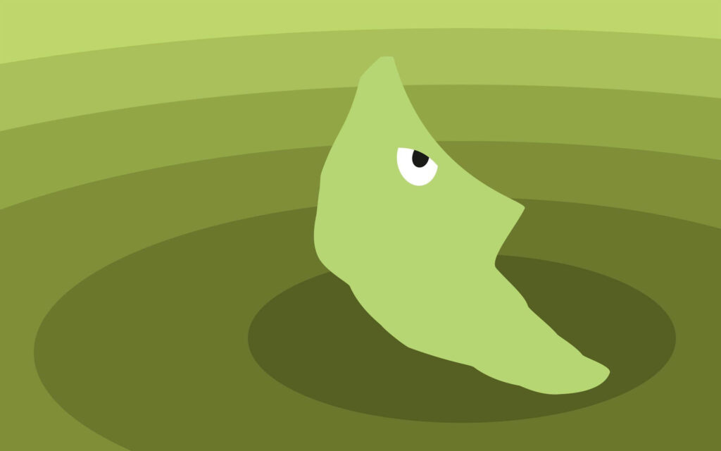 Minimalist Green Metapod Wallpaper for a Soothing Desktop Background