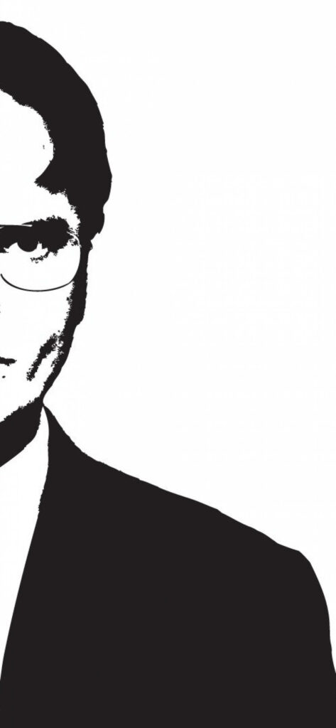 Minimalist Greyscale iPhone Wallpaper: Silhouette with Glasses