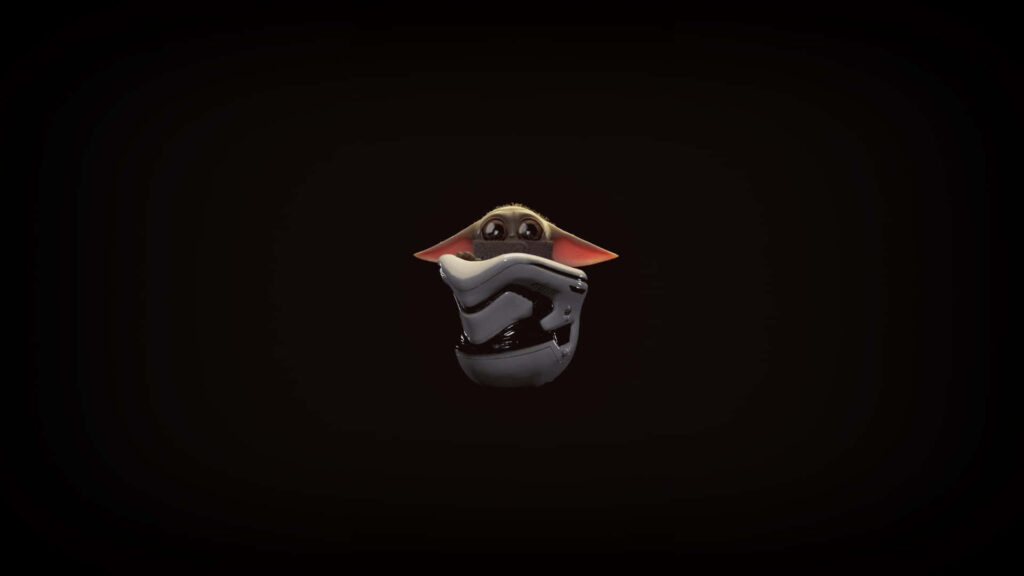 Grogu Minimalist Wallpaper - Adorable Child from The Mandalorian