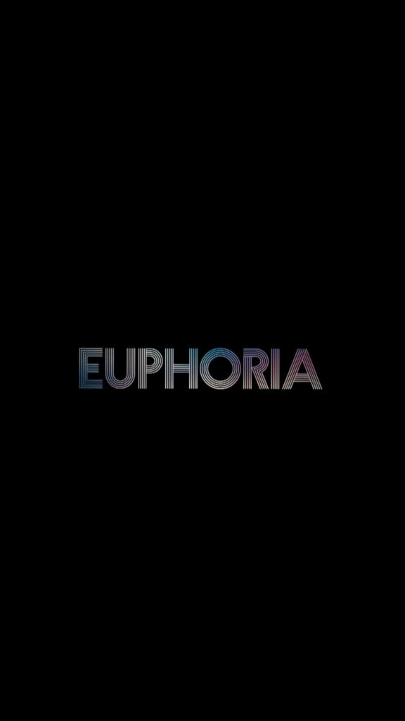 Minimalist Euphoria Logo Wallpaper on Black Background