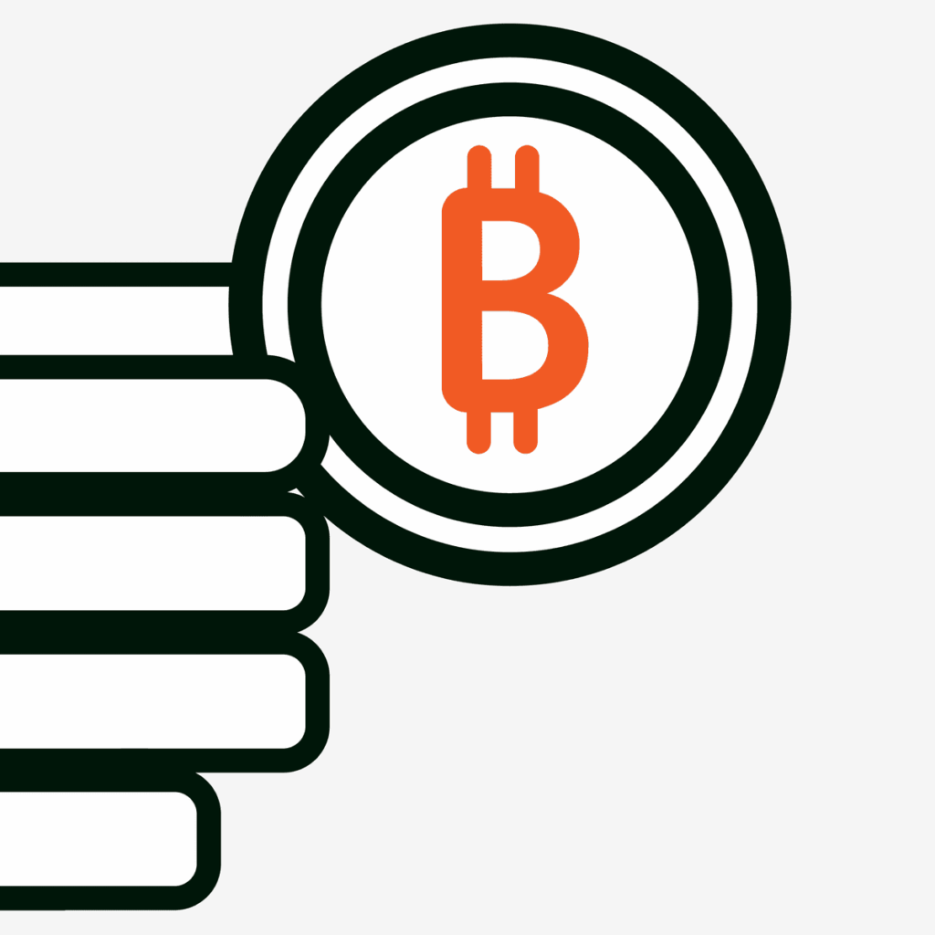 Minimalist hand holding Bitcoin coin illustrating cryptocurrency investment and digital finance growth Wallpaper