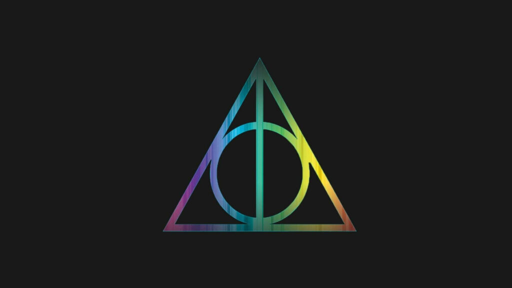 Deathly Hallows Minimalist Wallpaper - Modern Harry Potter Background