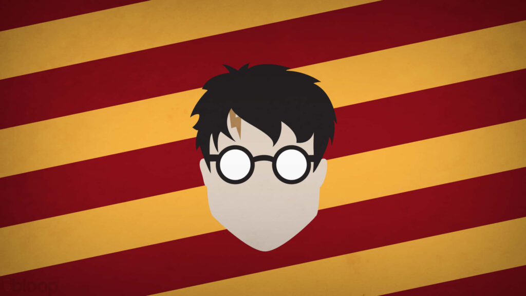 Minimalist Harry Potter Art: Faceless Character with Bold Stripes Wallpaper