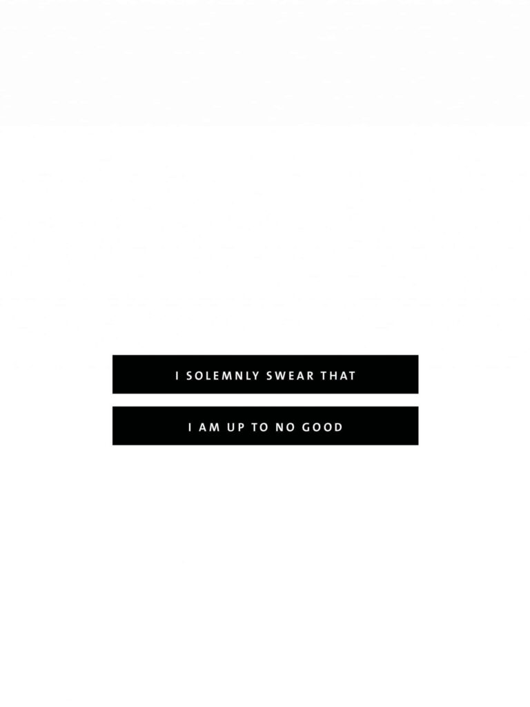 Minimalist Harry Potter Wallpaper: Bold 'I Solemnly Swear' Design