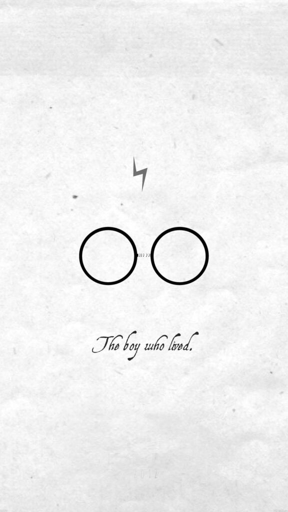 Harry Potter Minimalist Wallpaper: Iconic Glasses & Lightning Bolt