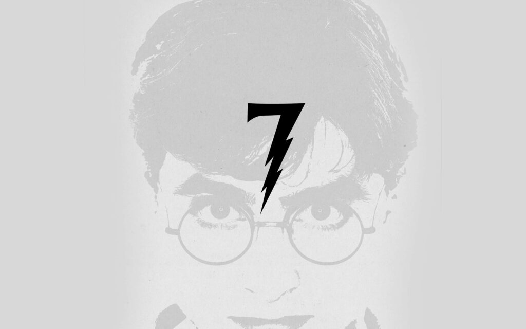 Minimalist Harry Potter Wallpaper: Iconic Lightning Scar Design