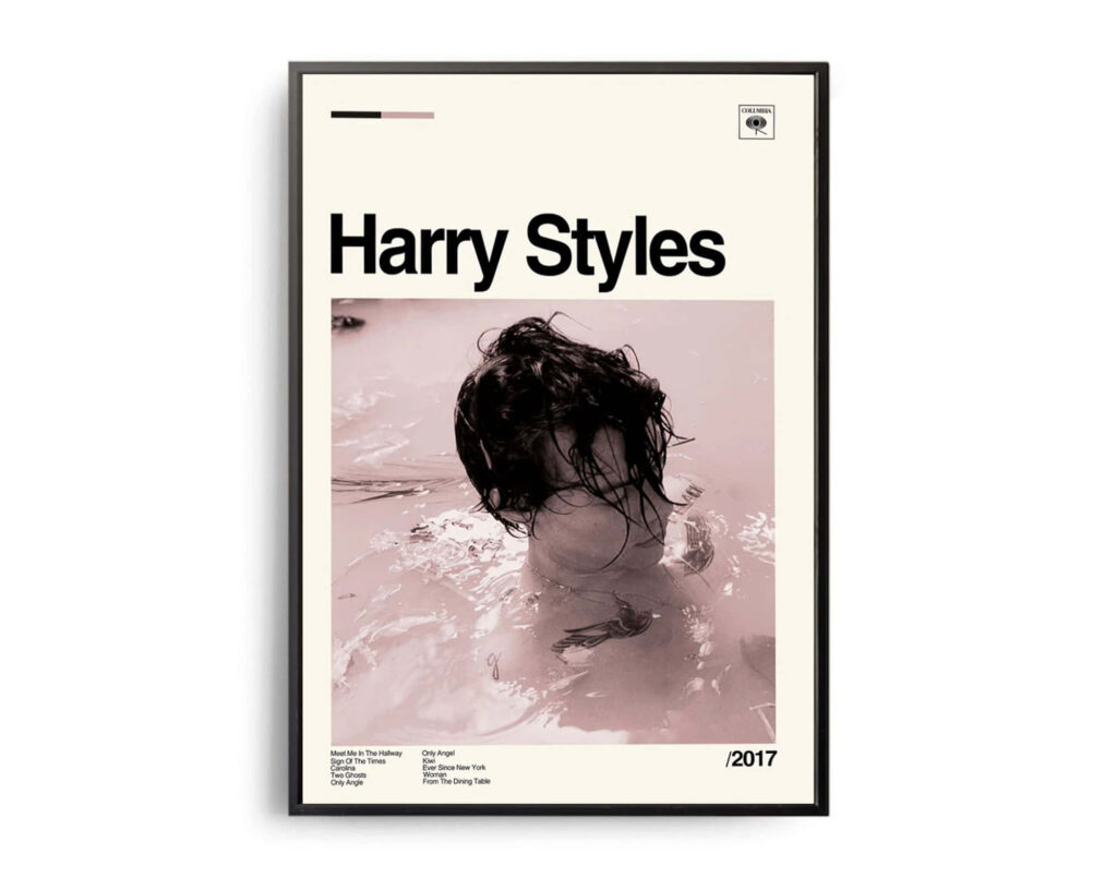 Stylish Harry Styles Album Cover Wallpaper - Minimalist Water Design