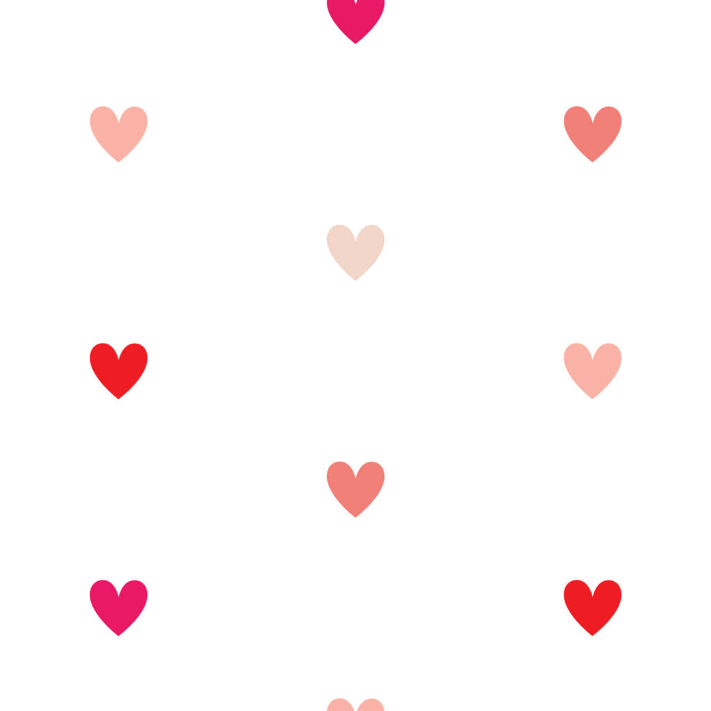 Charming Minimalist Hearts Wallpaper Background - Colorful & Cute Design
