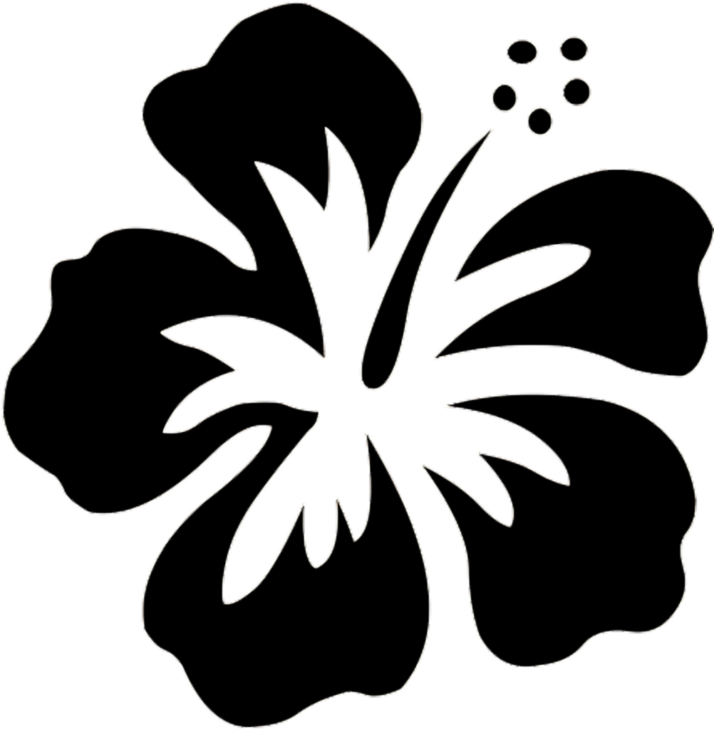 Minimalist Hibiscus Flower Silhouette Wallpaper - Elegant Background Design