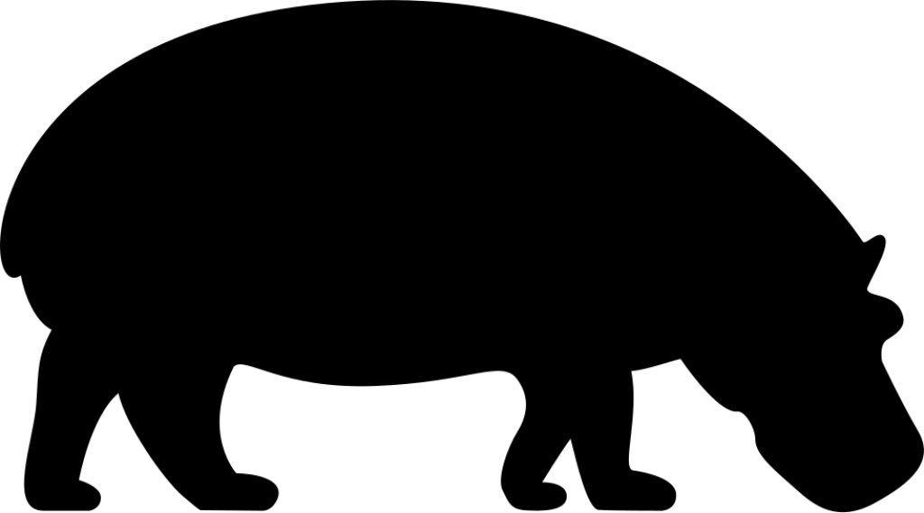 Minimalist Hippo Silhouette Wallpaper - Striking Graphic Background
