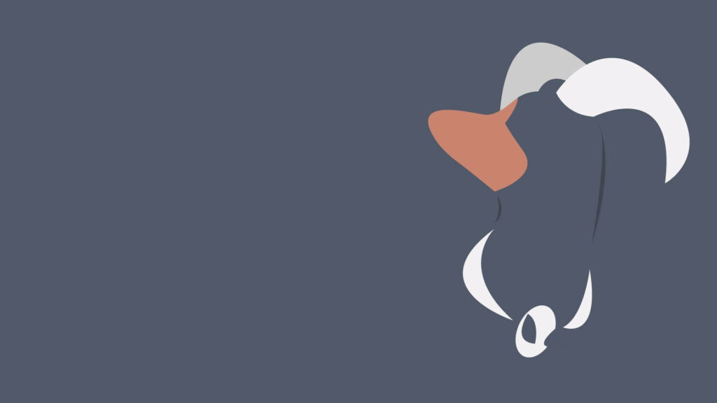 Stylized Houndoom Minimalist Wallpaper on Dark Gray Background