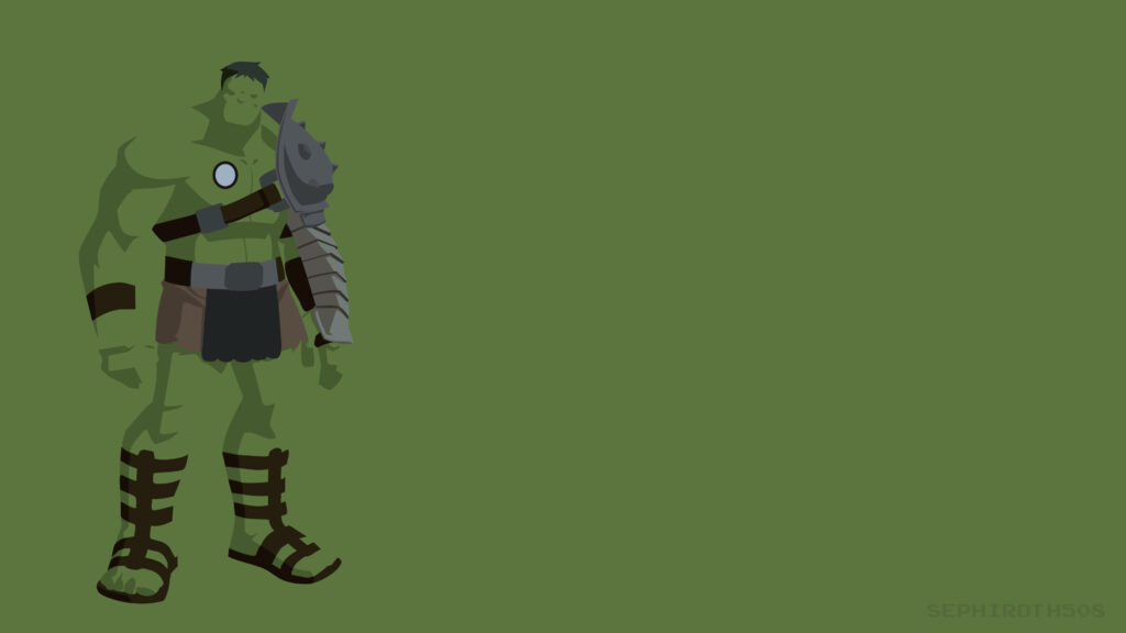 Minimalist Hulk Wallpaper: Bold Green Background & Iconic Design