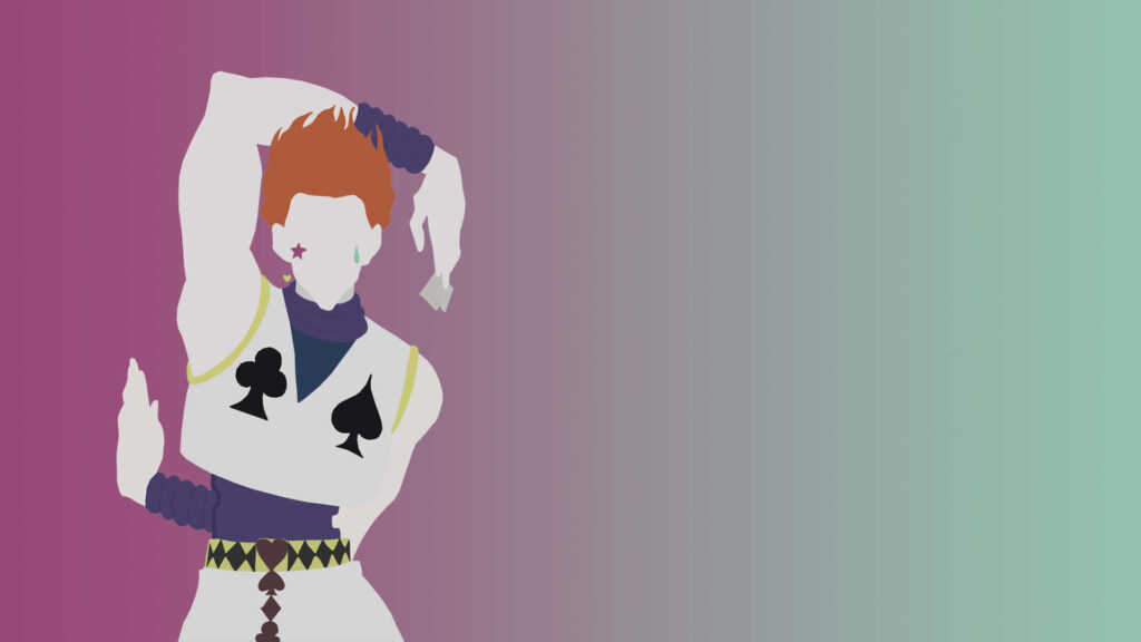 Stylized Hunter X Hunter Character Wallpaper - Bold Gradient Design