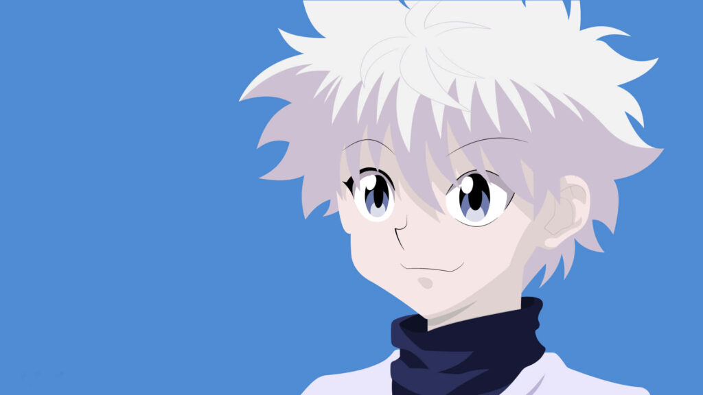 Hunter X Hunter Minimalist Character Wallpaper in Blue Background