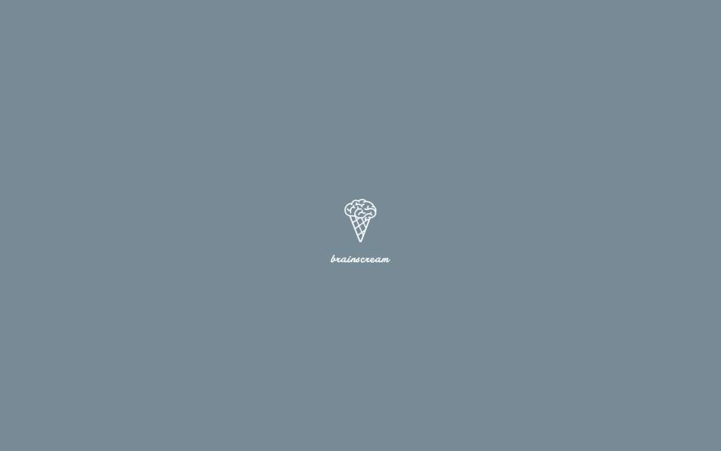 Minimalist Ice Cream Cone Wallpaper - Braincream Design on Blue