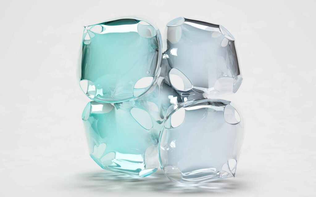 Minimalist Ice Cubes Wallpaper: Cool & Calming Background Design