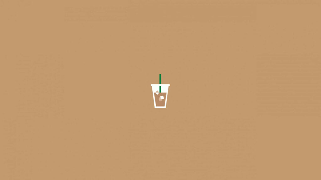 Minimalist Iced Coffee Wallpaper: Clean Design for Desktop Aesthetic