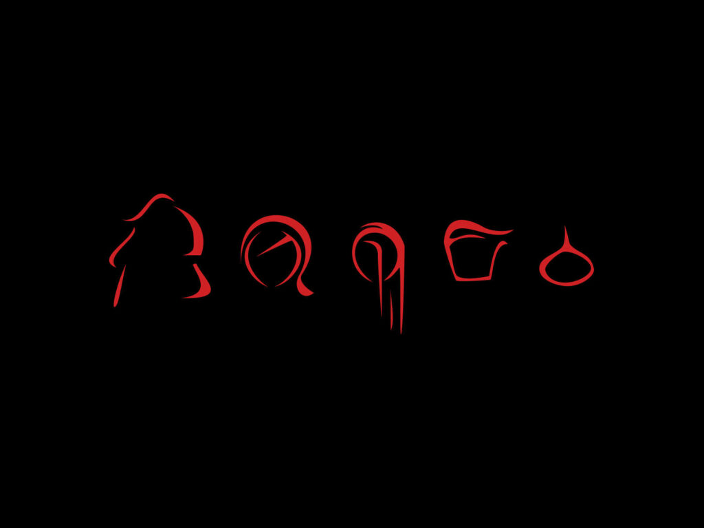 Minimalist The Incredibles Wallpaper: Red Symbol on Black Background