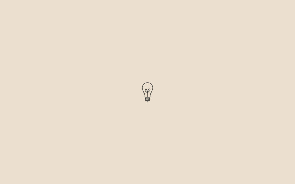 Minimalistic Light Bulb Line Art: Subtle Elegance for Your Wallpaper