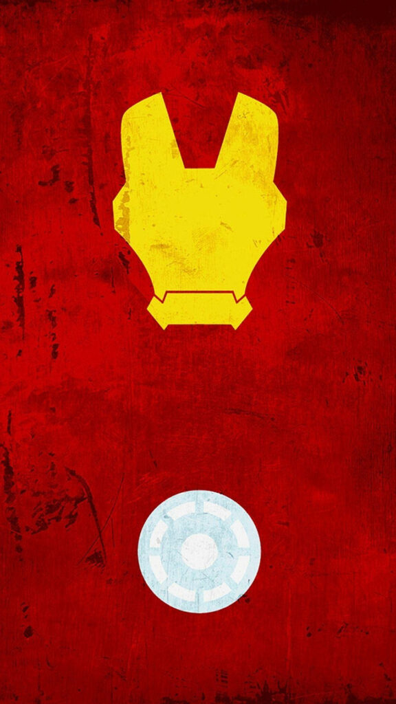 Minimalist Iron Man Helmet Wallpaper: Bold Red Design