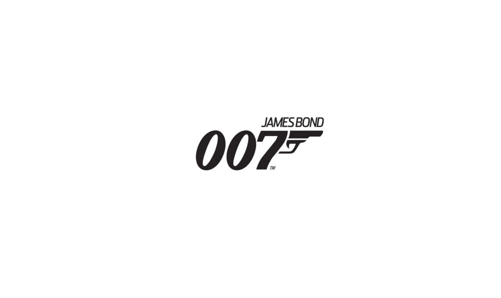 Minimalist James Bond 007 Wallpaper with Iconic Logo & Gun Design