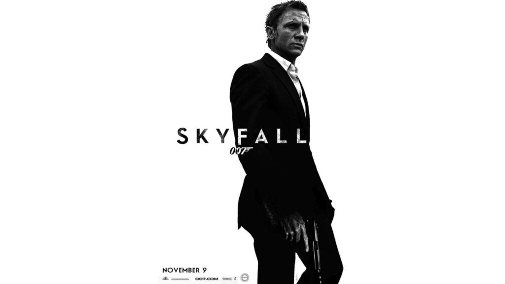 Minimalist *Skyfall* Wallpaper: Iconic James Bond Poster Design