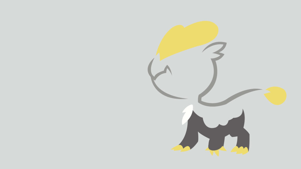 Minimalist Jangmo-o Wallpaper: Simple Colors & Clean Lines