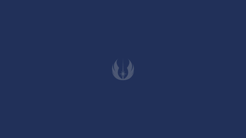 Minimalist Jedi Order Wallpaper on Dark Blue Background